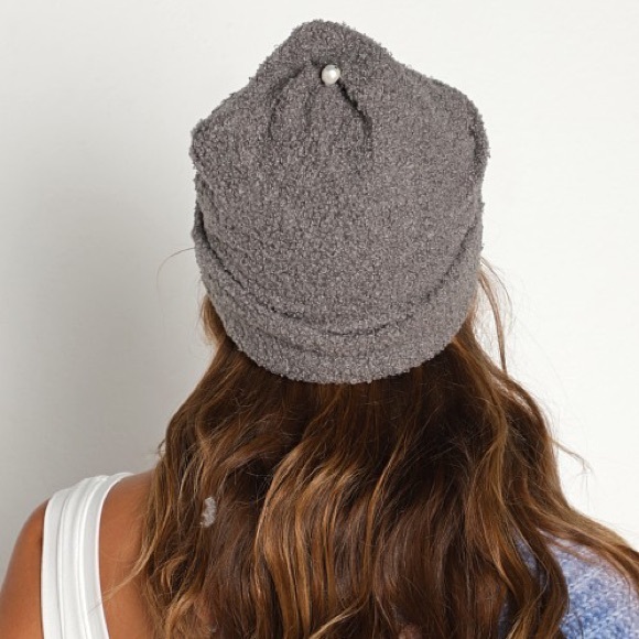 Donni chestnut ultrasoft slouchy freshwater Pearl beanie - Picture 1 of 3